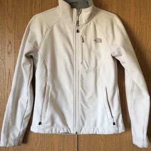 White The North Face windproof jacket